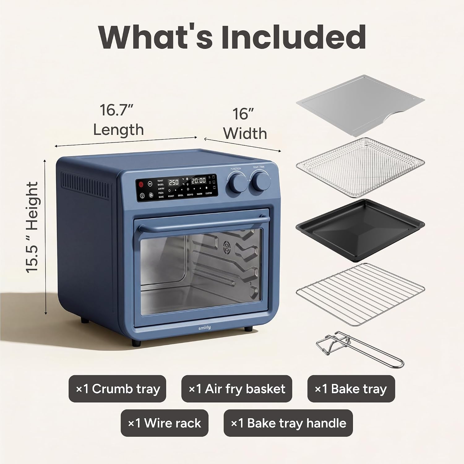 digital-air-fryer-toaster-oven-combo-25l-stainless-steel-blue-convection-countertop-oven-10-in-1-multi-function-fits-12-pizza-6-slices-of-toast-smart-bake-roaster-cooking-appliances