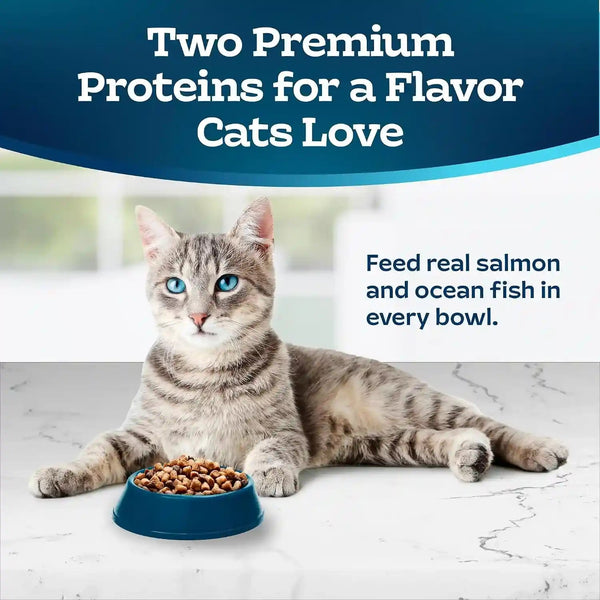 Blue Buffalo Tastefuls Adult Cat Dry Food, Multi-Protein Salmon & Ocean Fish Recipe, 3-Lb. Bag3