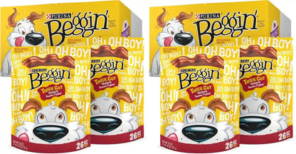 Purina Beggin' Strips Real Meat Dog Treats, Thick Cut Hickory Smoke Flavor - (Pack of 2) 26 Oz. Pouches9