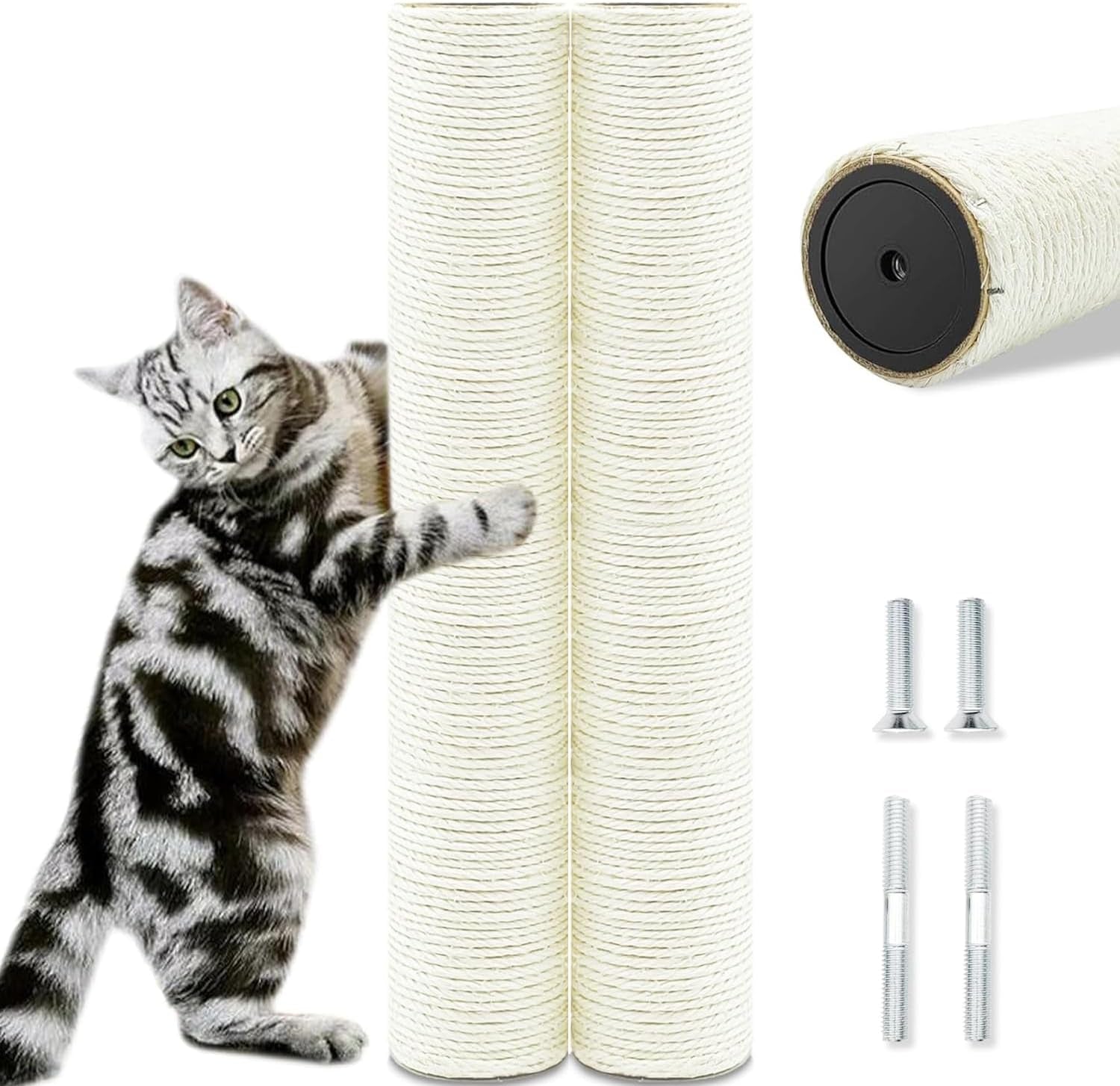 cat-scratching-post-replacement-pole-2-pcs-15-7in-cat-tree-replacement-post-natural-sisal-cat-tree-replacement-parts-with-m8-screws-cat-scratch-post-for-refurbishment-15-7in-40cm