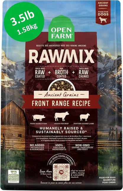 Open Farm Rawmix Ancient Grains Dry Dog Food, Wild Ocean Kibble, 20Lb Bag | Wild-Caught Whitefish, Salmon and Rockfish, Freeze Dried Raw Chunks, 100% Traceable Ingredients, Non-Gmo Fruits & Veggies.9