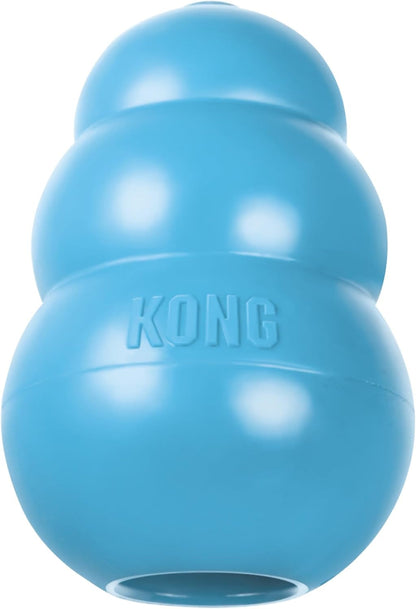 KONG Puppy - Natural Teething Rubber Chew Toy for Dogs - Stuffable Dog Toy for Extended Playtime - Chew & Fetch Toy for Puppies - for Small Puppies - Blue1