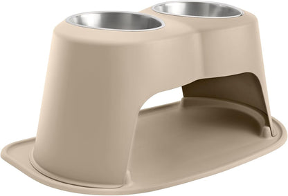 Weathertech Double High Pet Feeding System - Elevated Dog/Cat Bowls - 8 Inch High Dark Grey (DHC3208DGDG)23