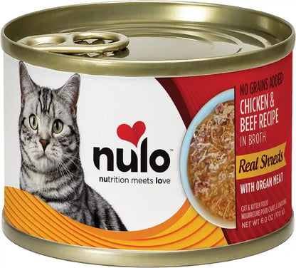 Nulo Real Shreds with Organ Meat Wet Canned Cat Food, Variety Flavors, 2.8 Ounce, 12 Cans14