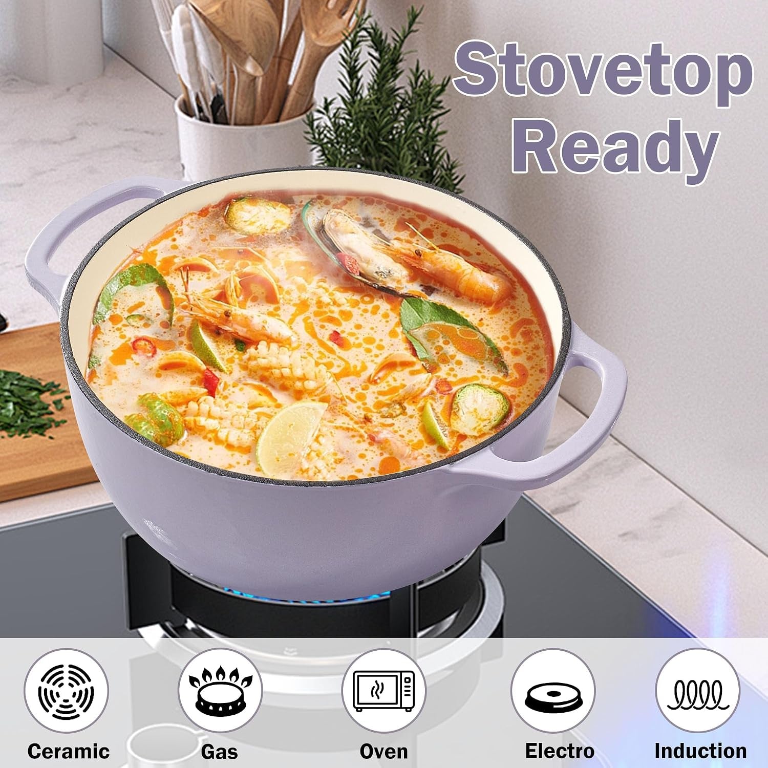 6-quart-enameled-cast-iron-dutch-oven-pot-with-lid-heavy-duty-dutch-oven-for-bread-baking-braising-stews-roasting-oven-safe-up-to-500-f-dual-handles-purple-purple