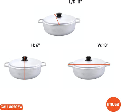 Traditional Caldero Made in Colombia with Lid, 4.8 Quart, Silver | Ideal for Rice and Stews, Perfect for Traditional Hispanic Recipes8
