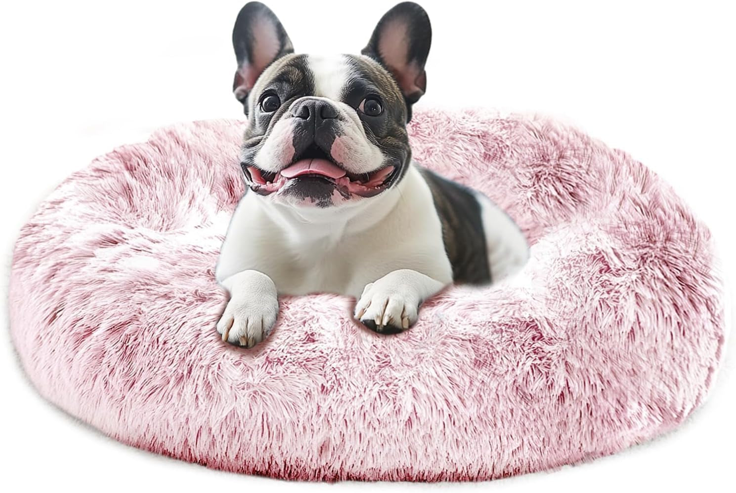 jollyvogue-small-dog-bed-calming-dog-beds-for-small-dogs-indoor-cats-20-inches-donut-washable-cat-bed-for-kittens-puppies-round-fluffy-plush-faux-fur-pet-bedssmoke-grey