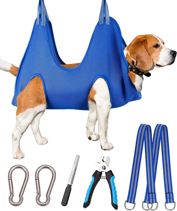 Kkiimatt 10 in 1 Pet Grooming Hammock Harness with Nail Clippers/Trimmer, Nail File, Dog Hammock/Grooming Sling for Nail Trimming/Clipping7