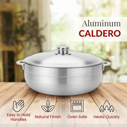 13-Quart Nonstick Aluminum Caldero Pot | Heavy-Duty Dutch Oven for Large Family Meals, Stews & Rice4