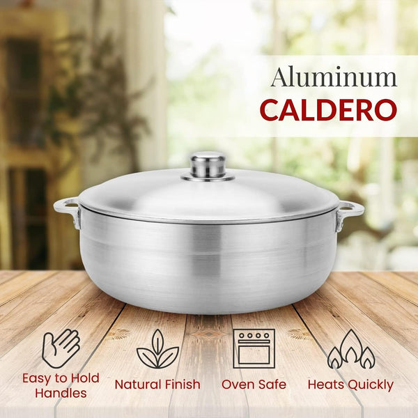 13-Quart Nonstick Aluminum Caldero Pot | Heavy-Duty Dutch Oven for Large Family Meals, Stews & Rice4