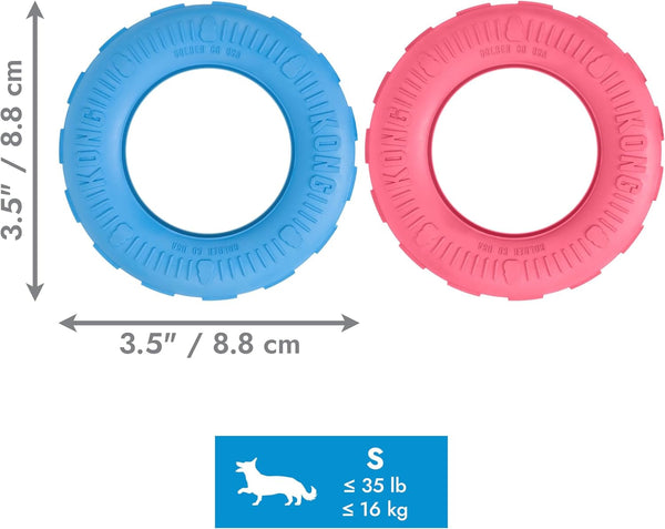 KONG Puppy Tires - Dog Chew Toy for Puppies - Stuffable Dog Toy for Treats & Snacks - Natural Rubber Chew Toy for Teething Puppy - for Small Puppies - Blue6
