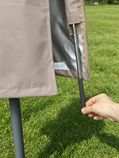 Umbrella Cover for 6Ft to 9Ft Patio Umbrellas, Waterproof and Durable Market Umbrella Cover with Zipper and Rod5