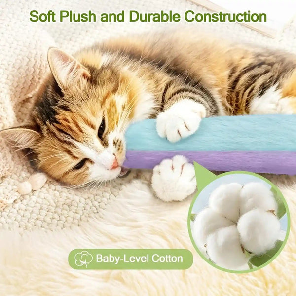 Retro Shaw Refillable Catnip Cat Kicker Toys Pillows, 10.1 Inches | Crinkle Sound, Safe and Durable, for Indoor Cats, Soft Plush, Boredom Relief, Interactive Fun6