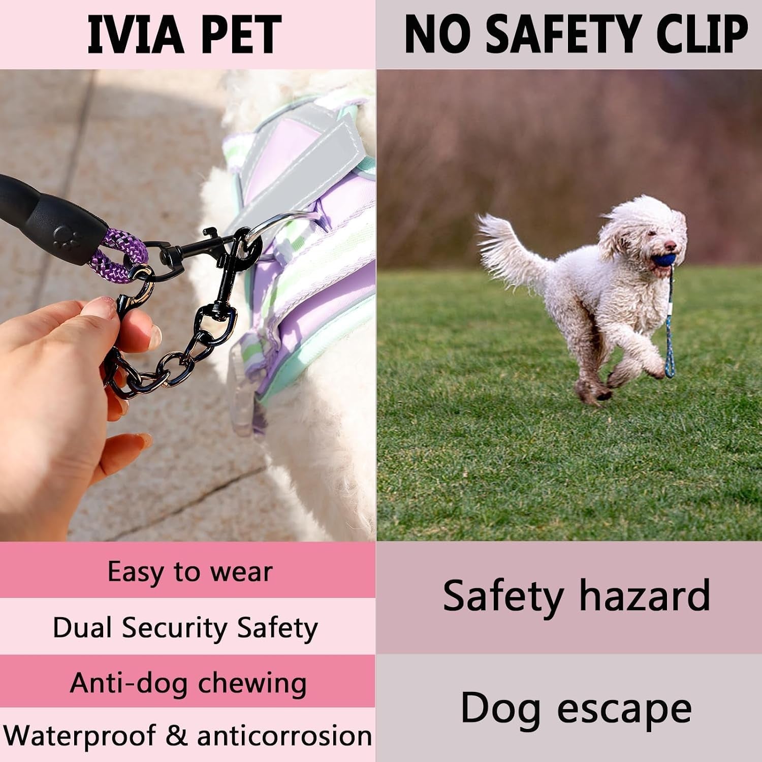 2-pcs-dog-collar-metal-safety-clip-harness-collar-leash-chain-connector-heavy-duty-double-end-spring-backup-buckle-clasp-escape-proof-safety-accessory-small-black