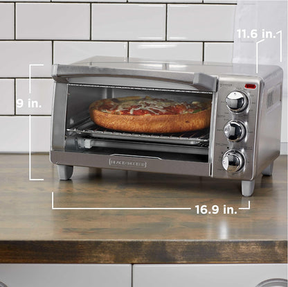 BLACK+DECKER 4-Slice Toaster Oven with Natural Convection, Stainless Steel, TO1760SS (TO1760SST-1)5