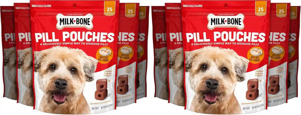 Milk-Bone Pill Pouches Dog Treats with Real Chicken, 25 Count Bags (Pack of 5; 125 Total Treats)13