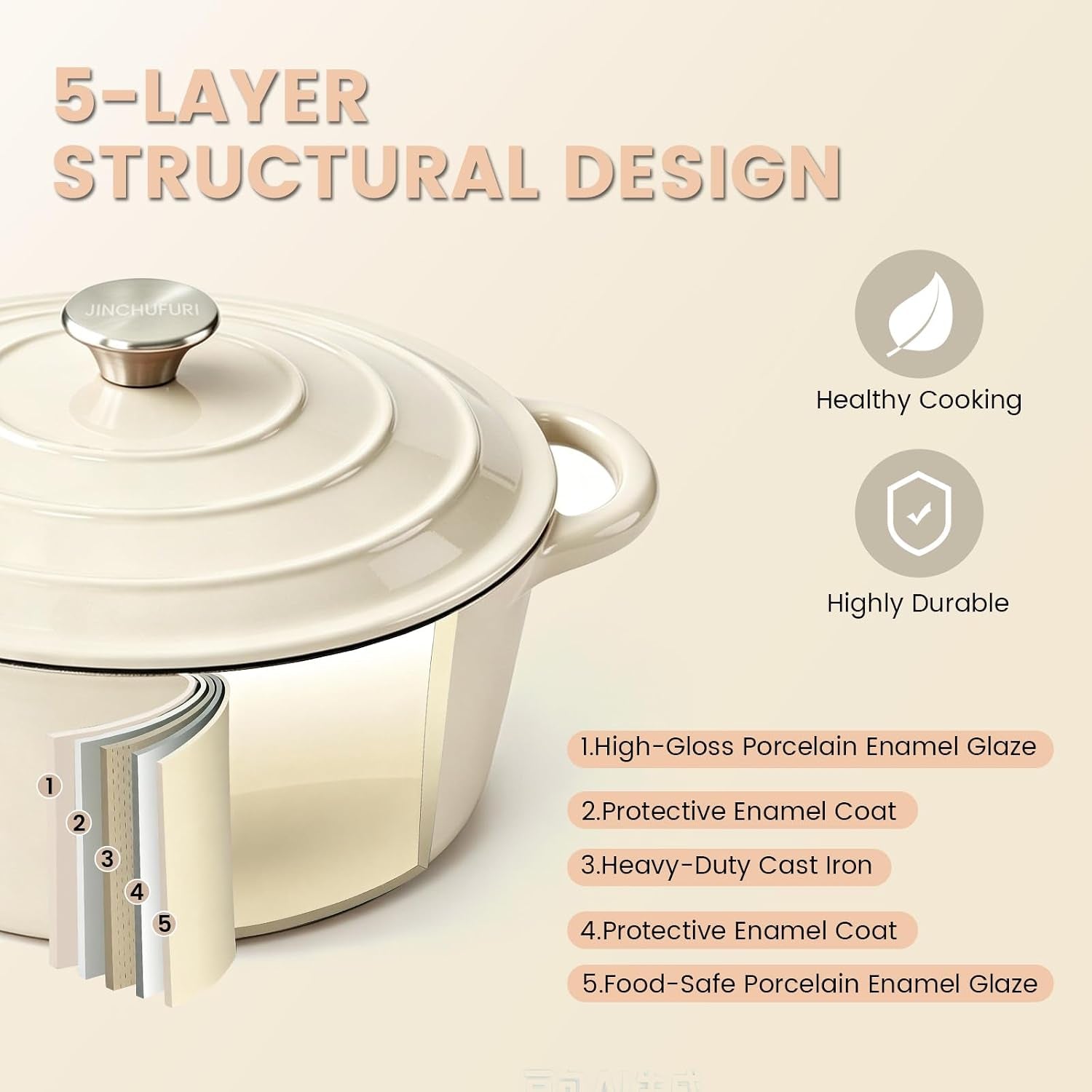 5-qt-enameled-cast-iron-dutch-oven-with-lid-cream-for-sourdough-bread-baking-oven-safe-to-500-f-works-on-all-stovetops-serves-4-6