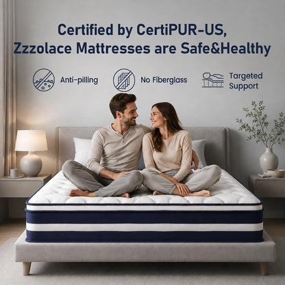 12 Inch Full Size Hybrid Mattress,7-Zone Ergo Support for Pressure Relief3