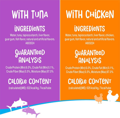 Purina Friskies Lil' Lickables with Chicken or Tuna Variety Pack Lickable Cat Treats - 5 Oz. (Pack of 10)5