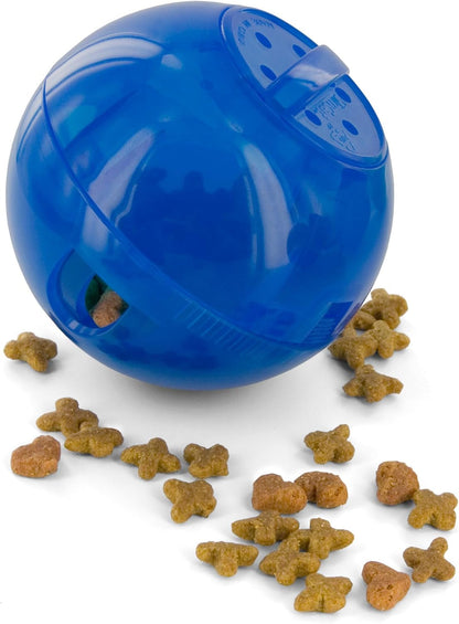 Petsafe Slimcat Feeder Ball Cat Toy, Blue | Interactive Puzzle Game for Your Cat, Adjustable Openings Control Portion & Feed Speed, Slows Fast Eaters, Improve Digestion1