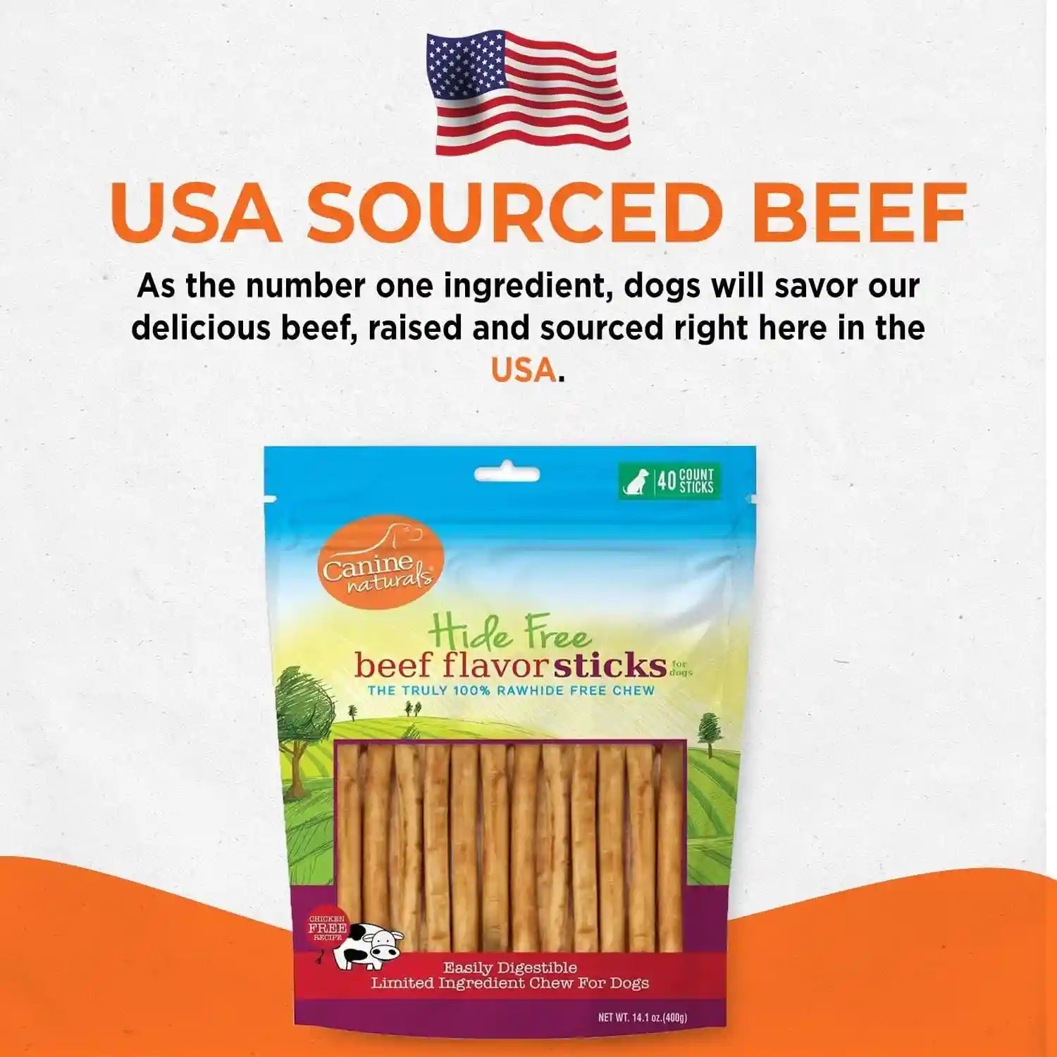 canine-naturals-rawhide-free-beef-receipe-dog-chews-sticks-40-count-100-rawhide-free-made-with-real-beef-poultry-free-all-natural-easily-digestible-5-in-sticks-dog-treats-bulk-pack