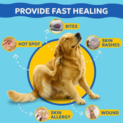 Blue Butter – Hot Spot Treatment for Dogs Cats | Dog Cat Wound Care | Skin Yeast Infections, Ringworm, Cuts, Rashes, First Aid Veterinary Strength anti Itch Cream 4Oz4