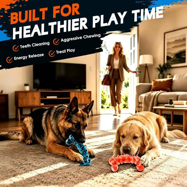 WOWBALA Dog Toys for Aggressive Chewers,Indestructible Dog Chew Toy | Tough Nylon, Not Easy to Bite Break, Long Lasting Fun, Teeth Cleaning for Medium & Large Dogs,2 Pack7