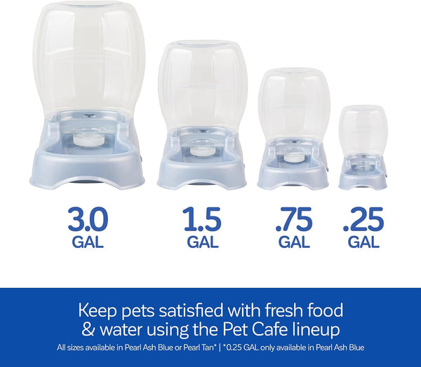 Petmate Pet Cafe Cat and Dog Gravity Water Dispenser - Water Bowl for Cats and Dogs, USA Made, 0.75 GAL, Pearl Gray6