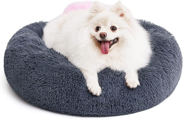MIXJOY Orthopedic Dog Bed Comfortable Donut Cuddler round Pet Beds Ultra Soft Washable Dog and Cat Cushion (20''/23''/30'') (23'', Brown)9
