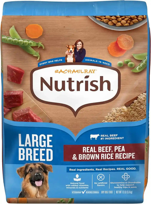 Nutrish Large Breed Dry Dog Food with Beef, 40 Lb. Bag (Rachael Ray) | Pea, Carrot & Brown Rice Recipe, Made with Real Protein to Support Lean Muscle Mass & Healthy Organs14
