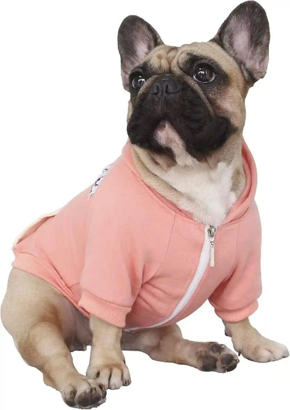 Ichoue French Bulldog Frenchie Clothes Hoodies for Dogs Pug English Boston Terrier Bully Pitbull Corgi Sweatshirt Sweater Clothing - Khaki/Xlarge18