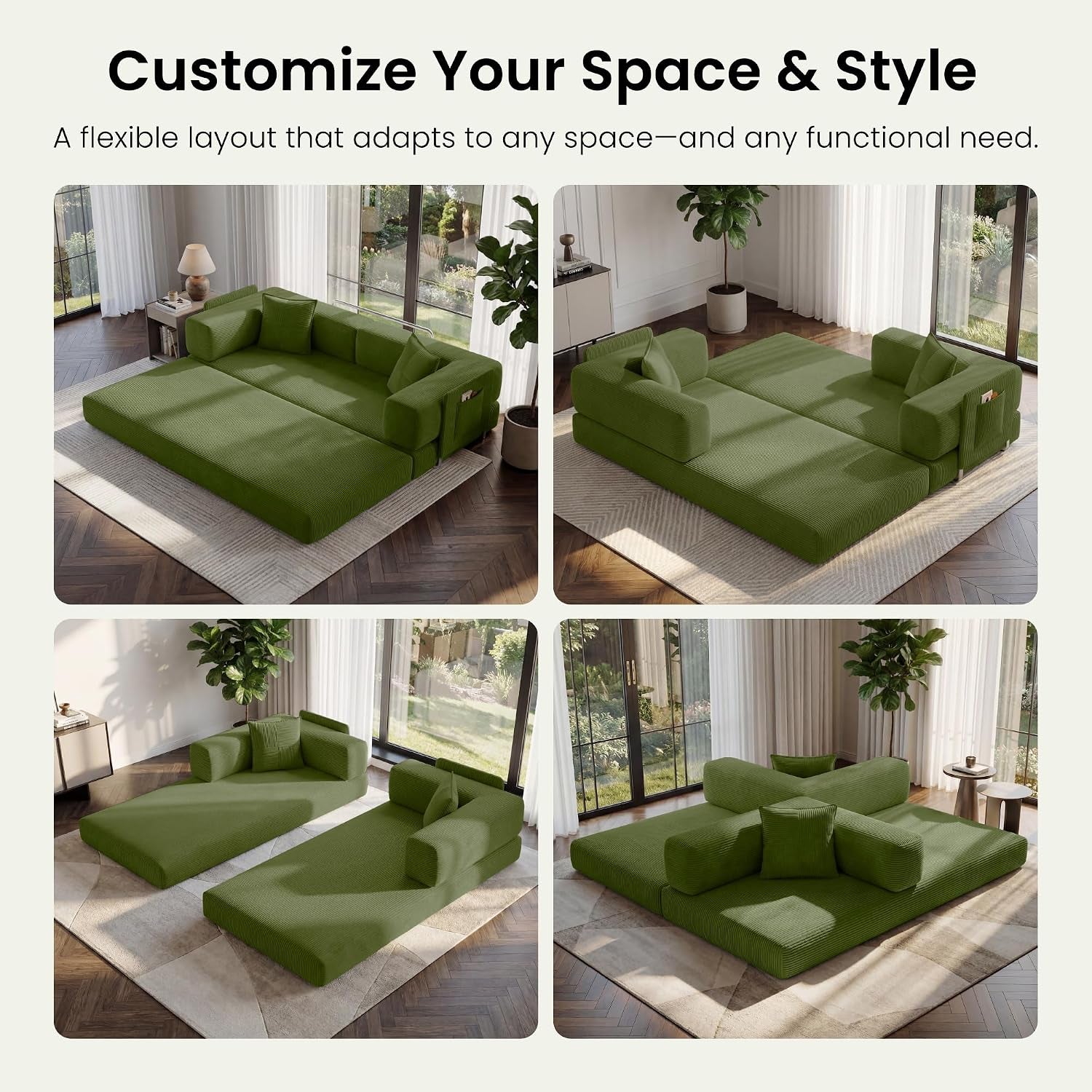 78-8-convertible-futon-sofa-bed-boneless-couch-for-living-room-corduroy-boneless-loveseat-sleeper-sofa-modular-futon-couch-with-storage-pocket-pull-out-couch-no-assembly-green