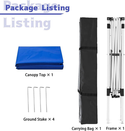 10X10Ft Slant Leg Pop up Canopy Tent, Portable Outdoor Shelter | 10X10Ft Base 8X8Ft Top, Adjustable Heights, Instant Shelter with Carrying Bag for Patio Deck Garden and Beach6
