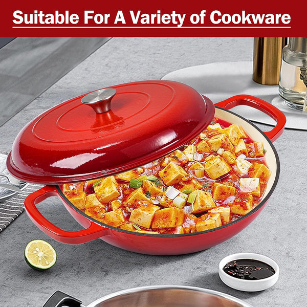 3.5 Quart Enamel Cast Iron Dutch Oven Pot with Lid – Enameled Cookware for Baking, Roasting, and Braising – Durable Cast Iron Pot for Stove Top and Oven Use4
