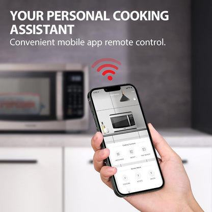 Smart Microwave Oven with Sensor Reheat, 1.3 Cu.Ft, 1100W | Works with Alexa & App Remote Control, Mute Function, ECO Mode, 12.4" Turntable, Stainless Steel3