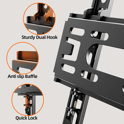 IWORBOARD 24 32 40 42 Inch Fixed TV Monitor Wall Mount for 14-43 Inch LED LCD Screen, Low Profile Small RV TV Mount, Easy Slim Flat Wall Bracket, Max VESA 200X200Mm, 66Lbs, Single Stud4