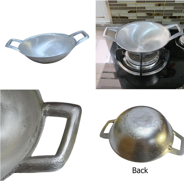 Thai Wok Aluminum Sanded Pan Frying Dessert Cooking Restaurant Home Cookware Lightweight Utensils Stir-Fry4