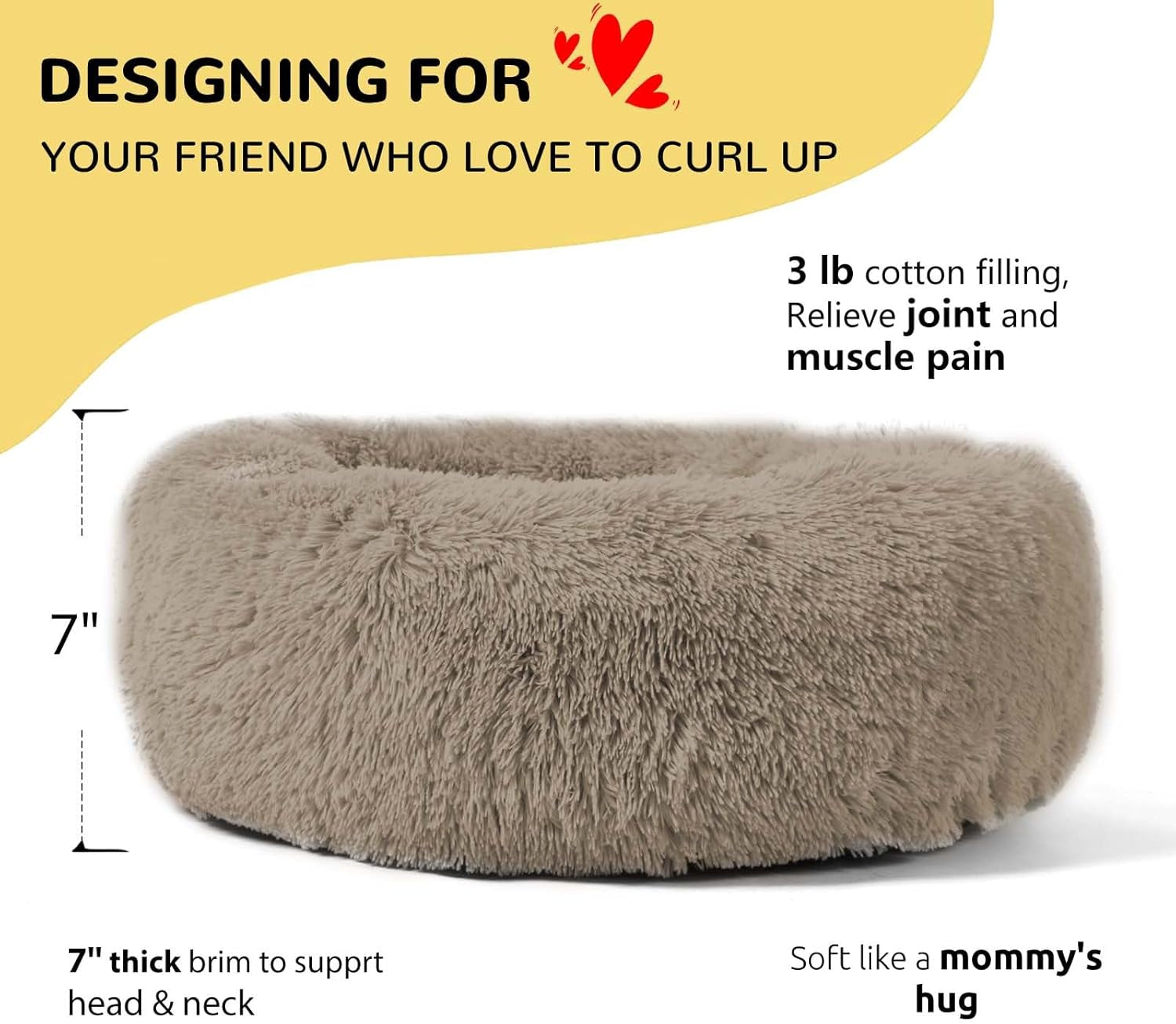 hachikitty-calming-donut-cuddler-dog-bed-round-fluffy-pet-bed-with-sewn-in-cushion-for-large-dogs-washable-large-taupe-30