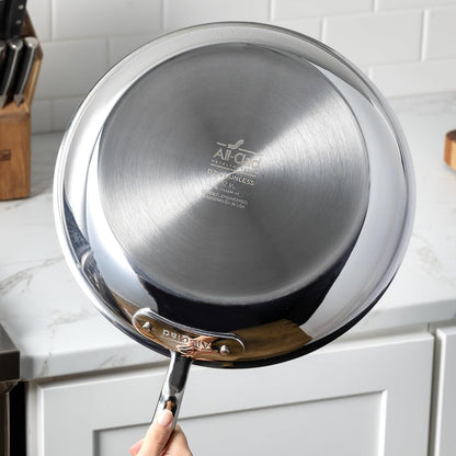 All-Clad D3 3-Ply Stainless Steel Fry Pan Set 2 Piece, 8, 10, Inch Induction Oven Broiler Safe 600F Pots and Pans, Cookware Silver | the Original Bonded Professional Cookware, Cooking Set, 8 & 10" Skillet Set, Induction Compatible, Oven Safe up to 600F8