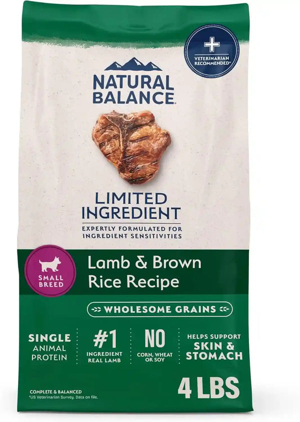 Natural Balance Limited Ingredient Small Breed Dry Dog Food - Complete Nutrition for Small Breeds - Wholesome Grains Brown Rice Recipe - Limited Ingredient Formula - 12 Lb - Lamb & Brown Rice11