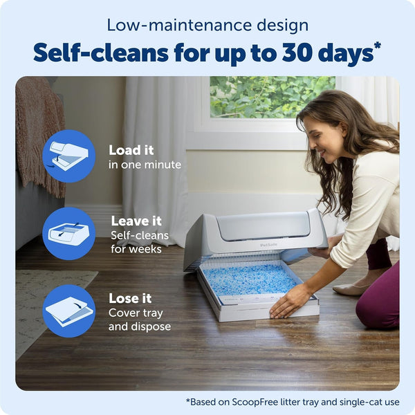 Petsafe Scoopfree Crystal Pro Legacy Self-Cleaning Litter Box, Uncovered | Hands-Free Automatic Cleaning, Advanced Odor Control, Health Counter Display, Includes 1 Disposable Crystal Litter Tray4