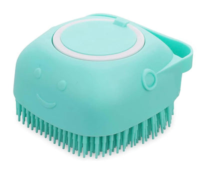 Pet Bath Massage Brush Puppy Dog Cat Grooming Cleaning Soft (Blue)1