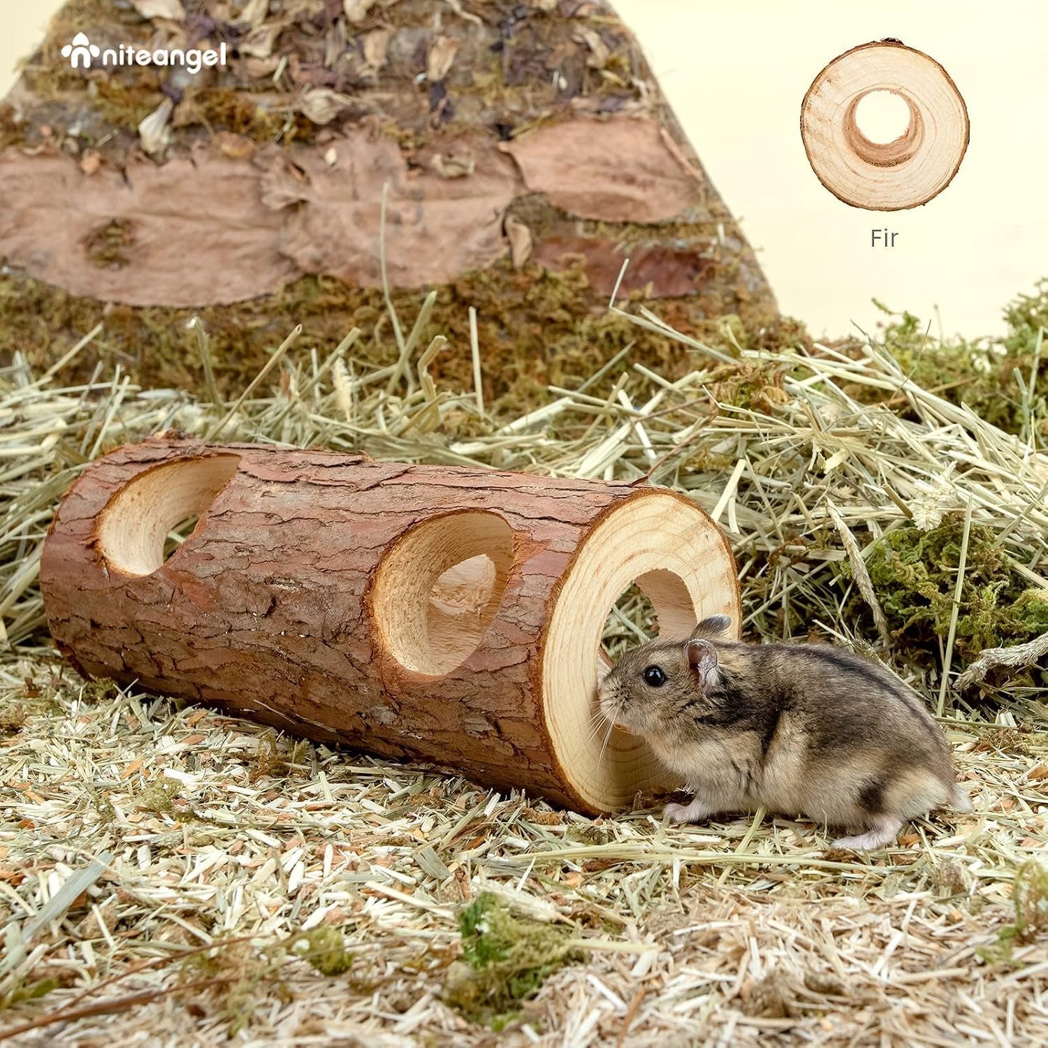 niteangel-natural-wooden-hamster-mouse-tunnel-tube-toy-forest-hollow-tree-trunk