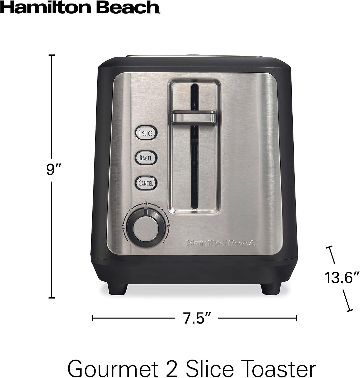 gourmet-2-slice-slot-toaster-with-sure-toast-technology-browning-control-with-7-shades-auto-shutoff-toast-boost-extra-wide-slots-bagel-setting-matte-black-22996