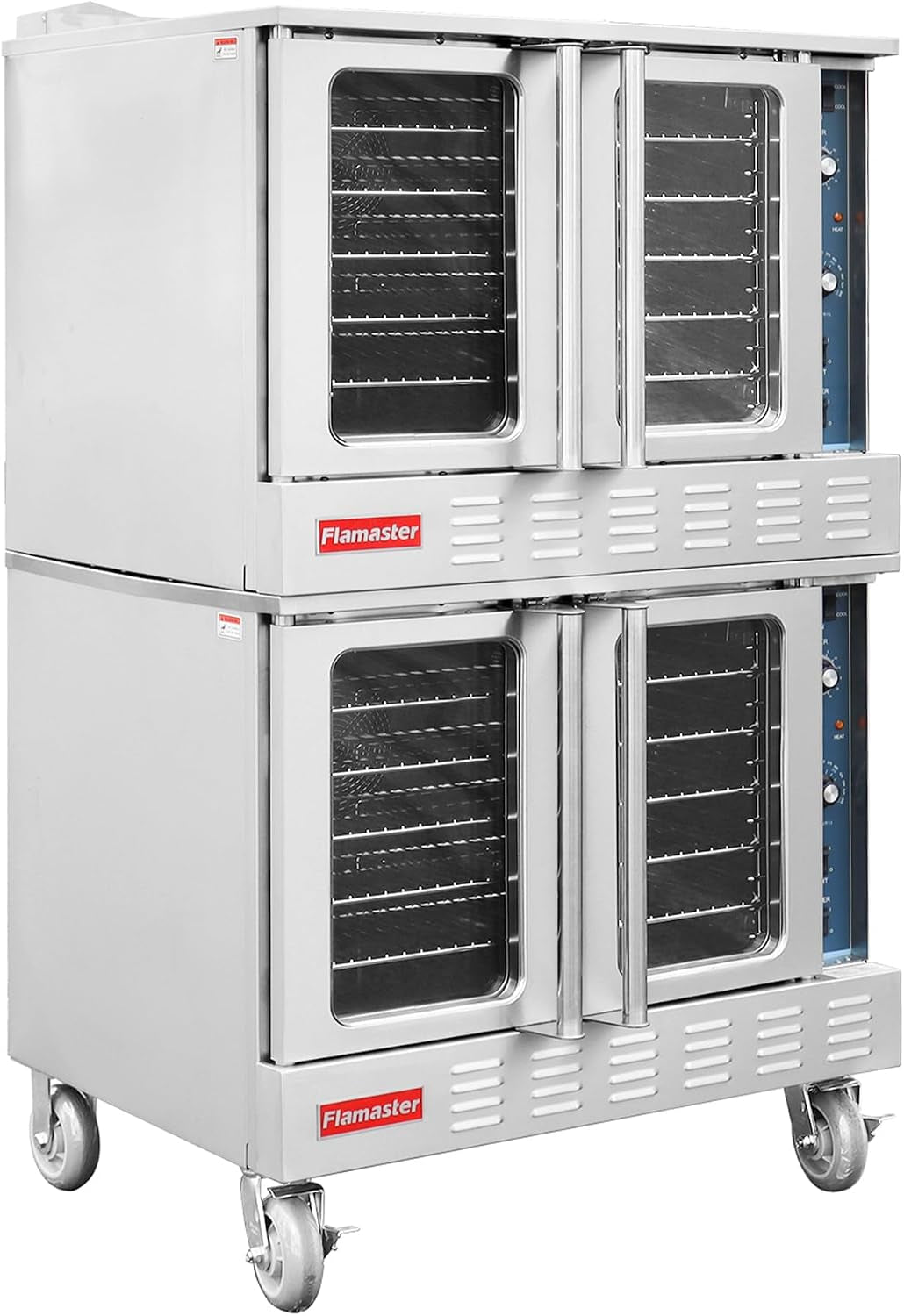 commercial-convection-oven-double-layer-electronic-gas-control-ss430-front-side-and-top