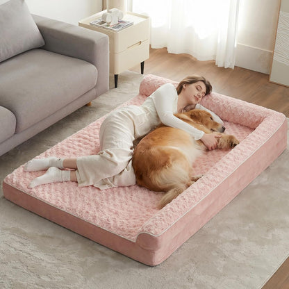 BFPETHOME Orthopedic Dog Beds for Large Dogs-Waterproof Sofa Dog Bed with Removable Washable Cover, Big Pet Bed with Waterproof Lining and Nonskid Bottom,Pet Bed for Large Dogs20