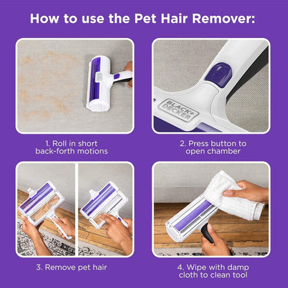 BLACK+DECKER Pet Hair Remover, Roller, Remove Dog Hair and Cat Hair Easily (HMSCT0001)7