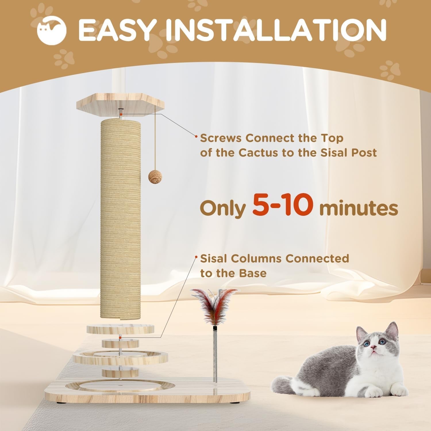 cat-scratching-post-small-scratching-post-with-vertical-scratcher-and-tracking-interactive-ball-for-kittens