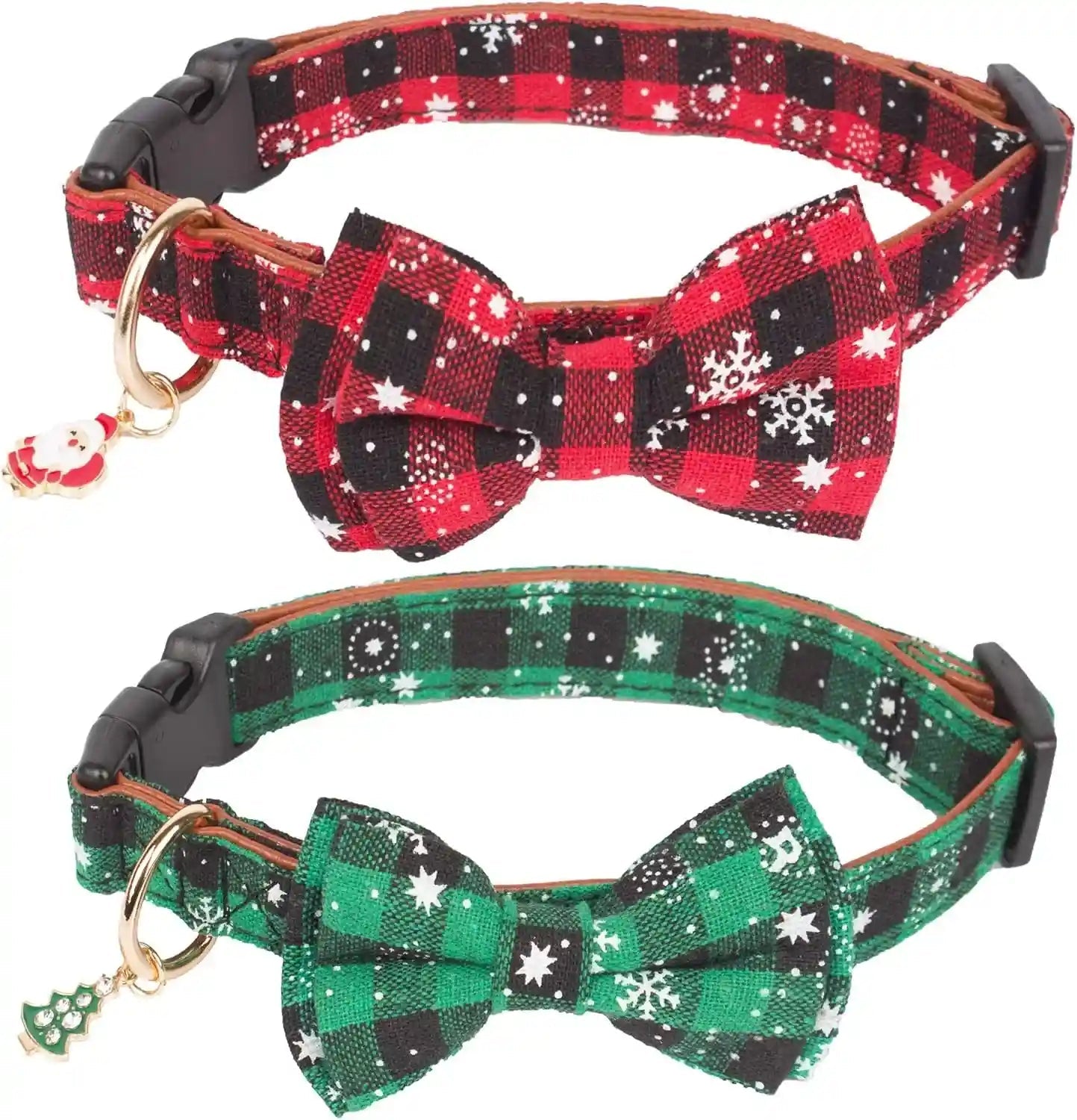2-pack-christmas-dog-collar-with-bow-tie-classic-plaid-red-green-dog-collars-with-removable-bowtie-christmas-collars-for-large-dogs-pets-large