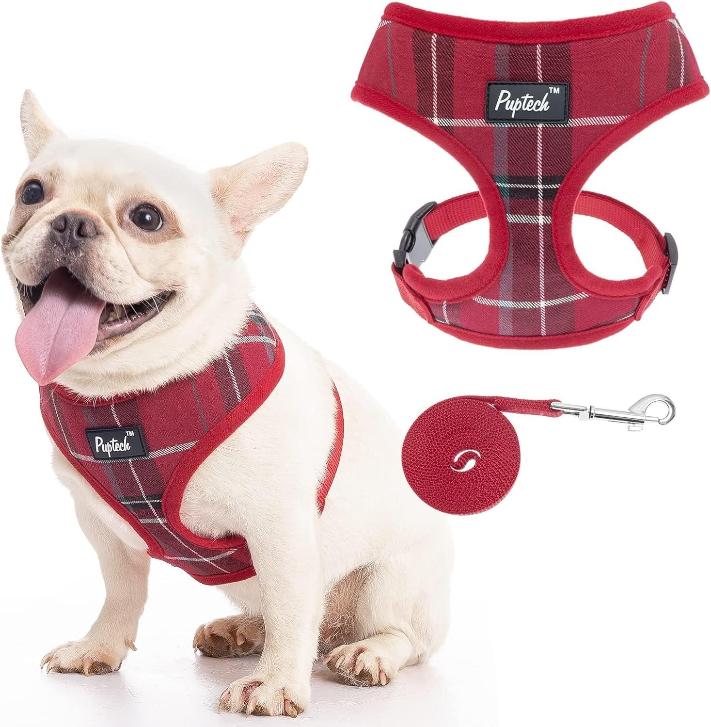 pupteck-soft-mesh-dog-harness-small-sized-and-leash-set-pet-puppy-cat-comfort-padded-vest-no-pull-harnesses-beige-s
